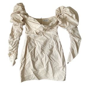 Tan Cream white dress SABO LUXE